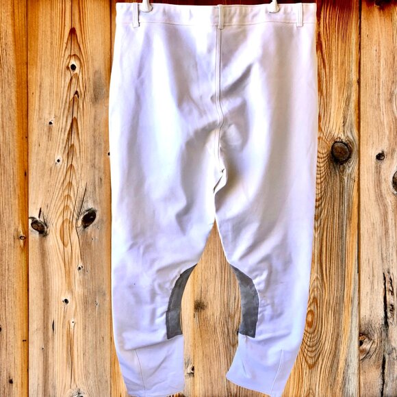 MILLER'S Vintage White English Equestrian Riding Breeches Knee Patch Mens 36 L - Picture 6 of 11